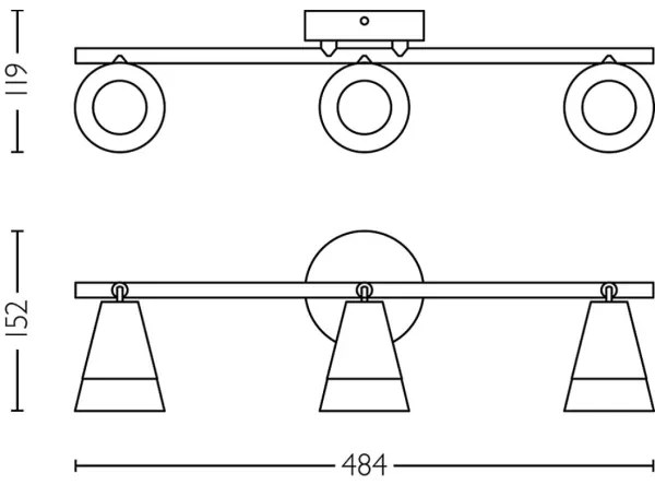 Philips - Faretto CLEFT 3xGU10/5W/230V