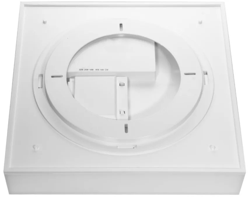 Plafoniera LED Regolabile 18W, 24W, 30W, Quadrata, CCT, IP54 33x33 cm Colore Bianco Variabile CCT