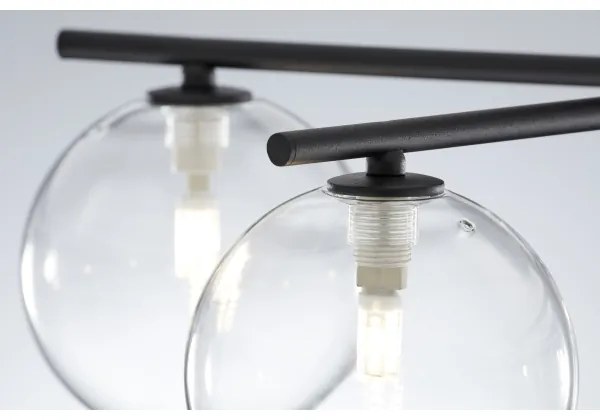 Jupiter 2046 - Lampadario a plafone PRATO 5xG9/10W/230V nero/limpido