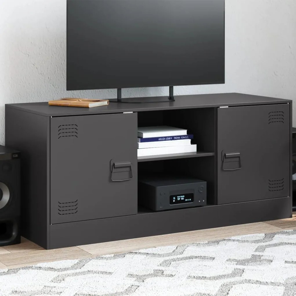 Mobile Tv Nero 99x39x44 Cm İn Acciaio /