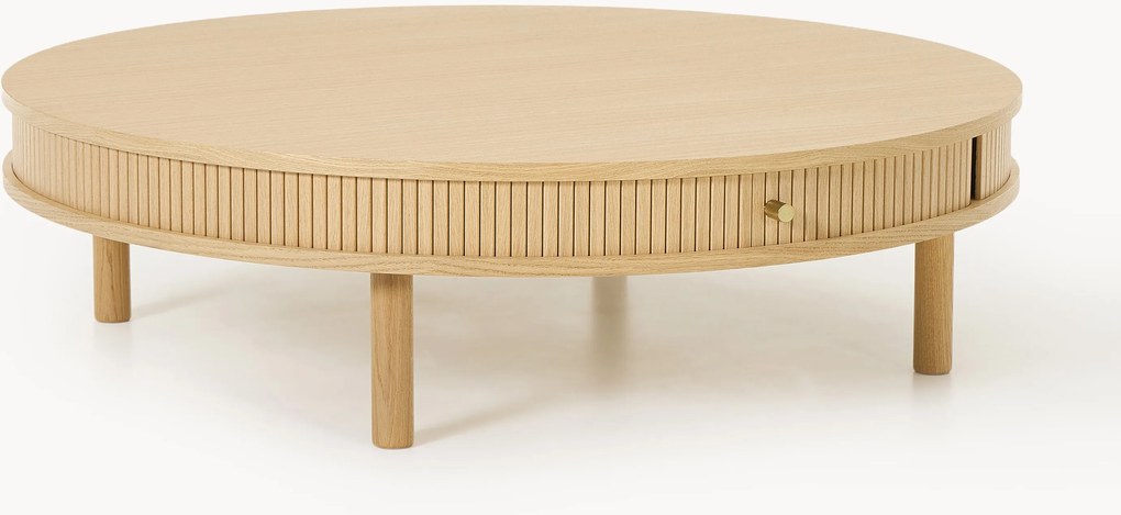 Tavolino da salotto con frontale millerighe Calary, Ø 110 cm