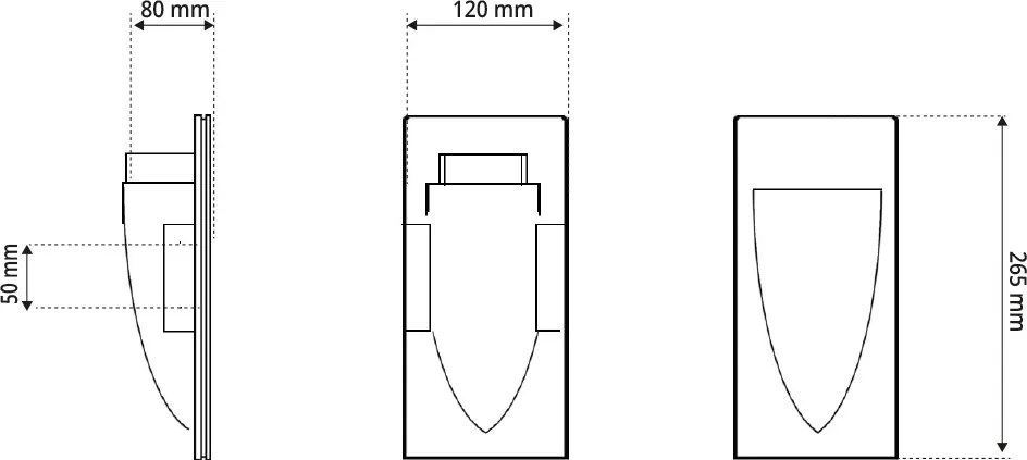 Applique da Incasso Segnapasso GU10 Curva in Gesso Pitturabile