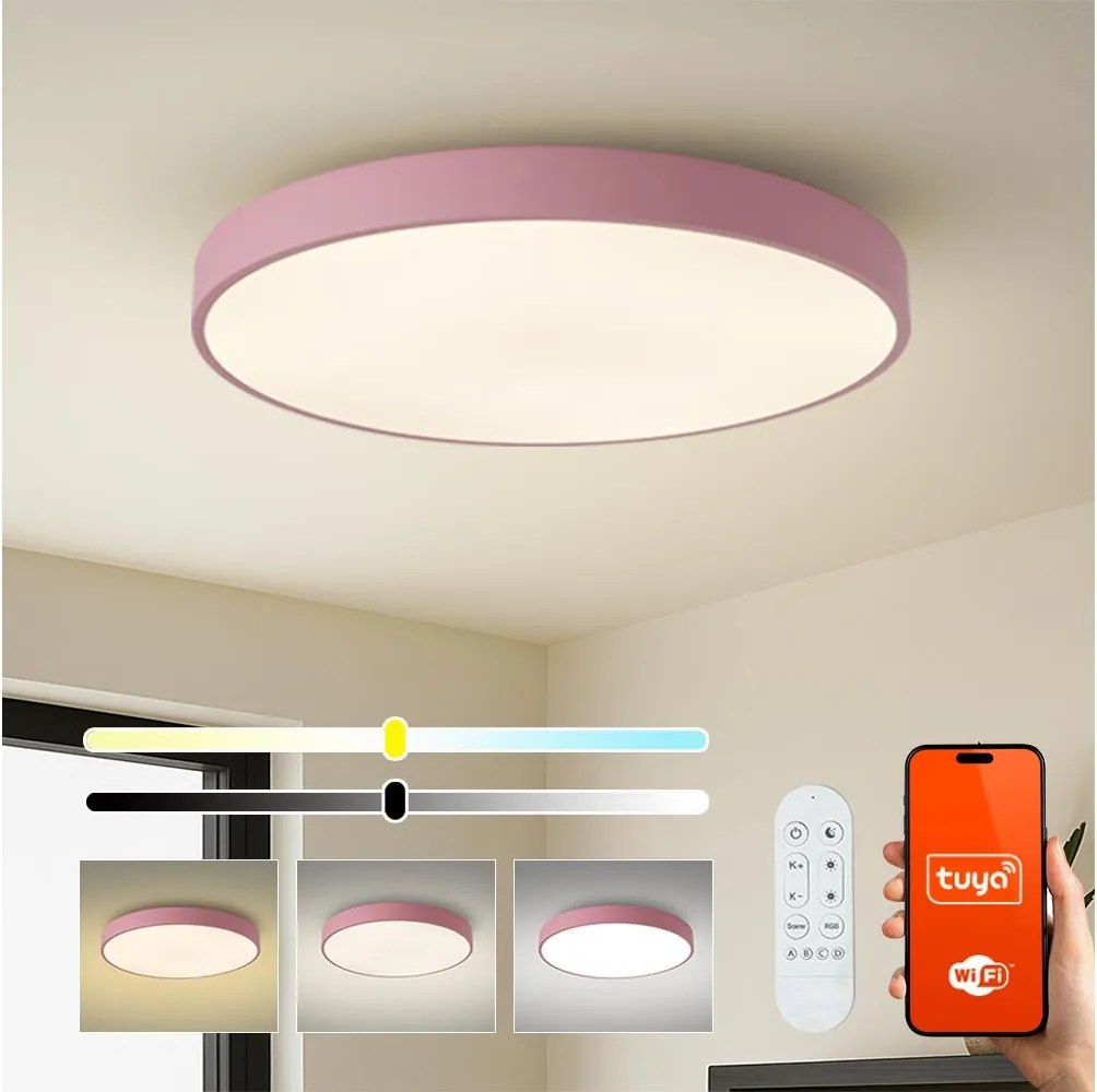 Brilagi-LED Lampada dimmerabile POOL SMART LED/100W/230V 80 cm Wi-Fi Tuya+telecomando rosa