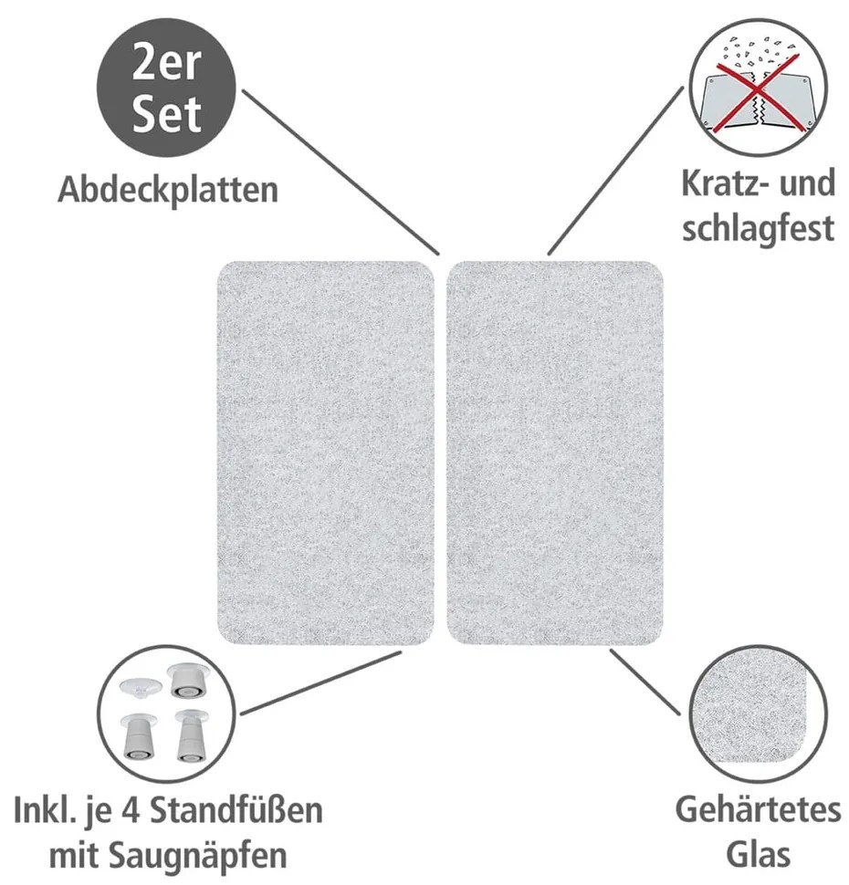 Set di 2 coperchi in vetro per stufa Trasparente Universal - Wenko