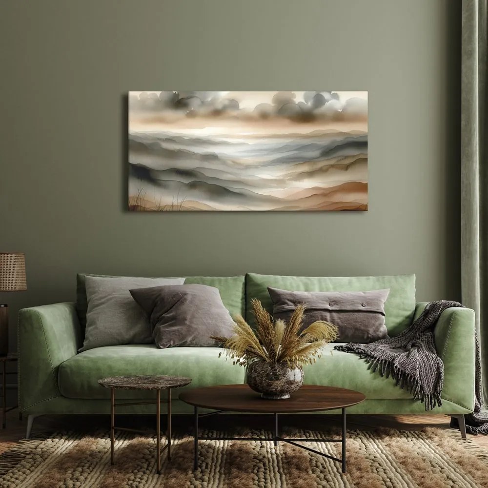 Quadro su tela – Colline soffuse nella nebbia