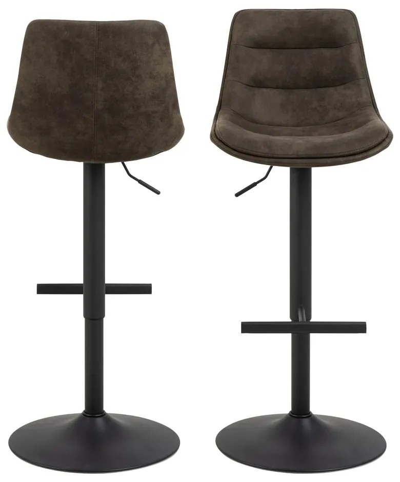 Sgabello da bar in verde scuro con altezza regolabile (altezza della seduta 86 cm) Adisa – Actona