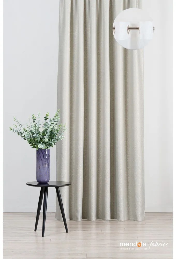 Tenda beige 140x260 cm Teorema - Mendola Fabrics