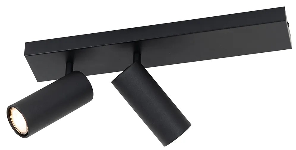 Faretto da soffitto smart nero 2 luci regolabile incl. 2 Wifi GU10 50mm - Renna