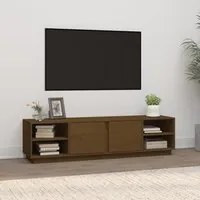 Mobile Porta TV Miele 156x40x40 cm in Legno Massello di Pino