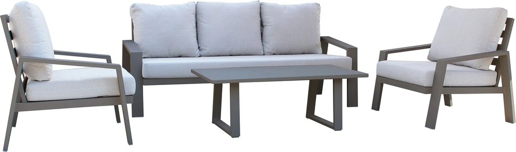 PERCY - salotto da giardino in alluminio 5 posti