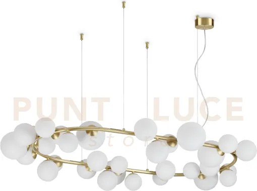 Perlage lampadario a sospensione 30 luci attacco g9 lampadine inclu...