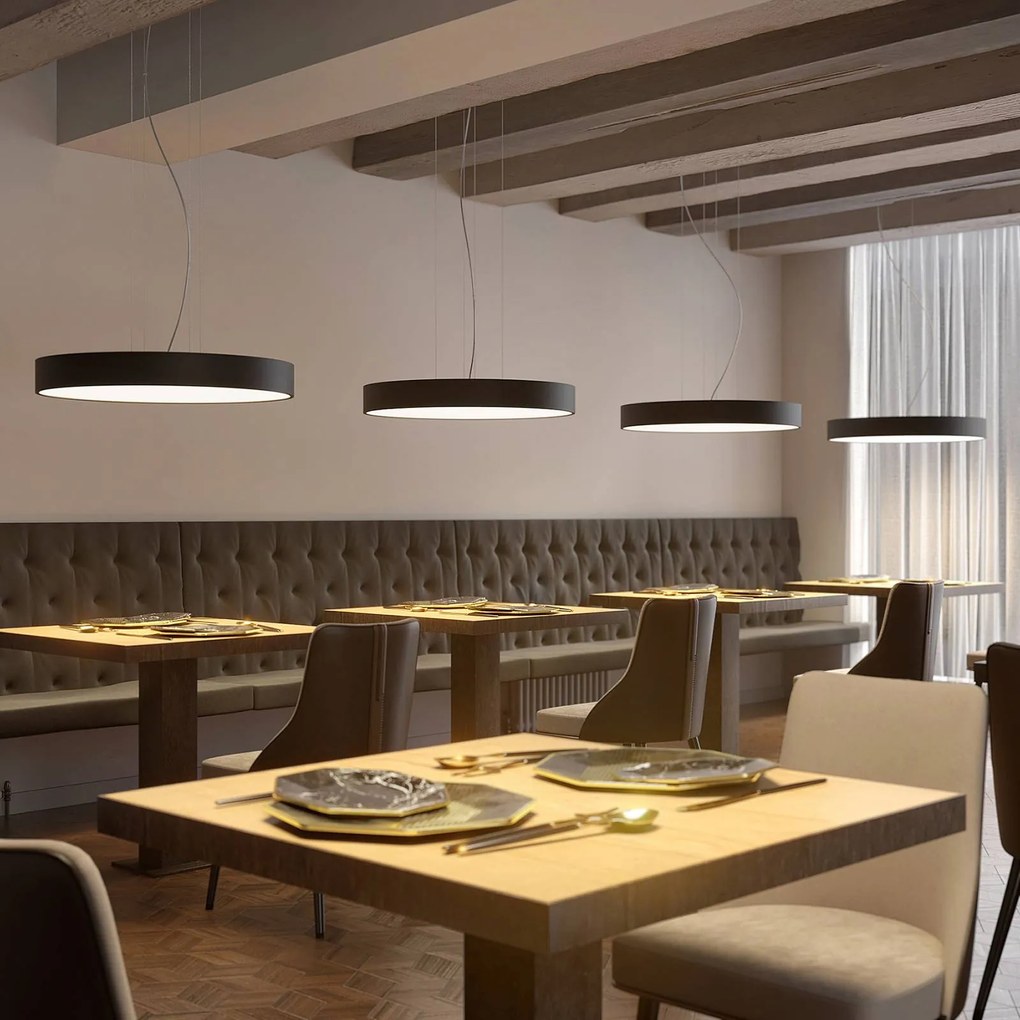 Arcchio Noabelle LED a sospensione, nero, 80 cm Arcchio, dimmerabile, Nero, Cucina, Metallo, Moderno