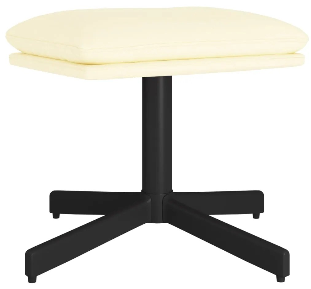 Poggiapiedi crema 60x60x36 cm in similpelle