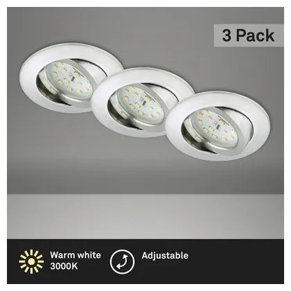 Briloner 8312-039 - SET 3x Lampada LED da incasso per bagni LED/5W/230V IP23
