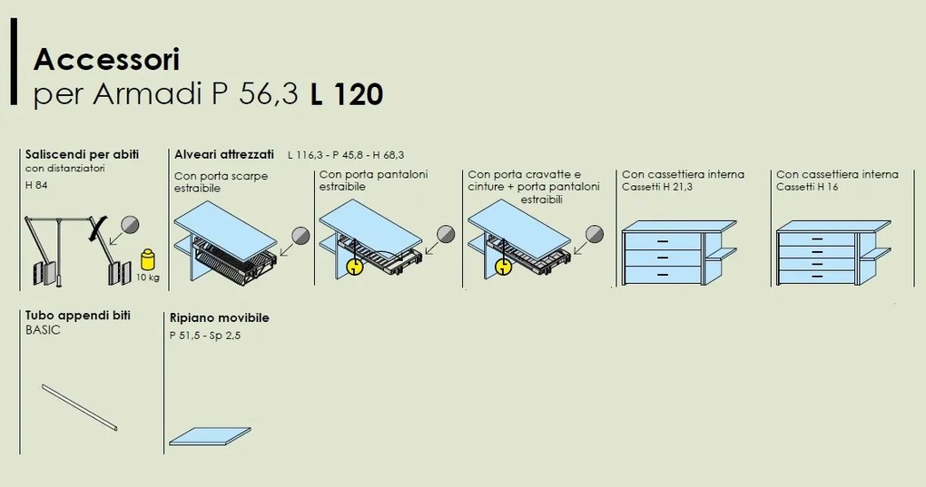 Armadio 4 ante battenti Lucy con libreria terminale linea Lotto disponibile in 21 colorazioni