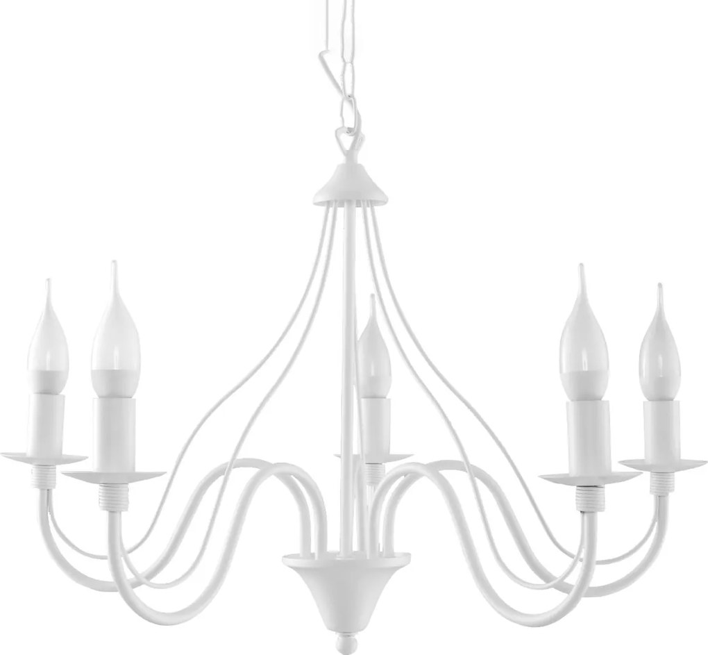 Lampadario a sospensione 5xE14 MINERWA 5 in acciaio