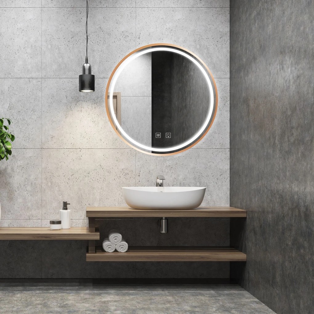 Specchio LED 50cm MMJ BRUSH COPPER