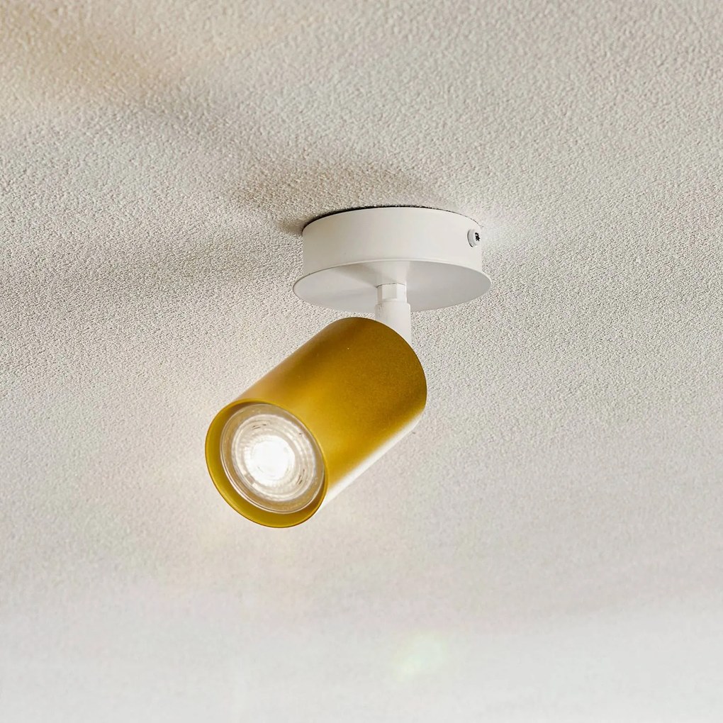 EMIBIG LIGHTING Spot soffitto Zen 1 a una luce in bianco/oro