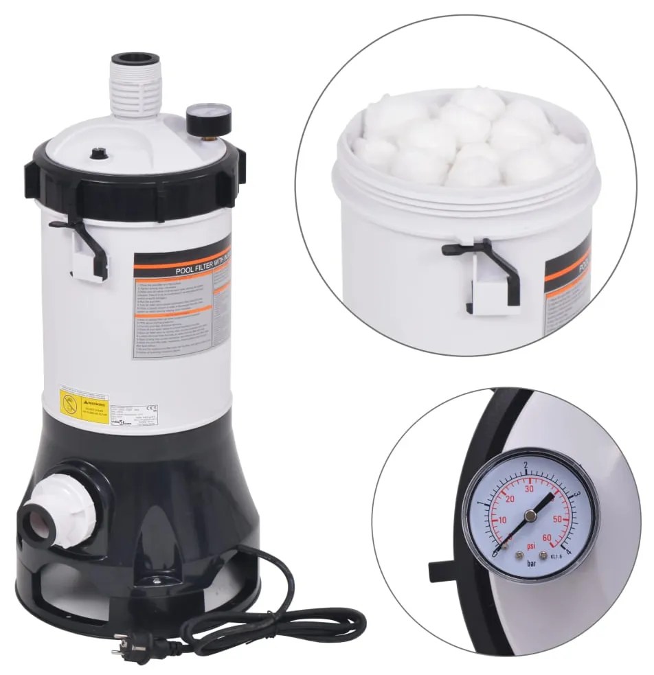 Pompa Con Filtro Per Piscine 185 W 4,4 M³/h /