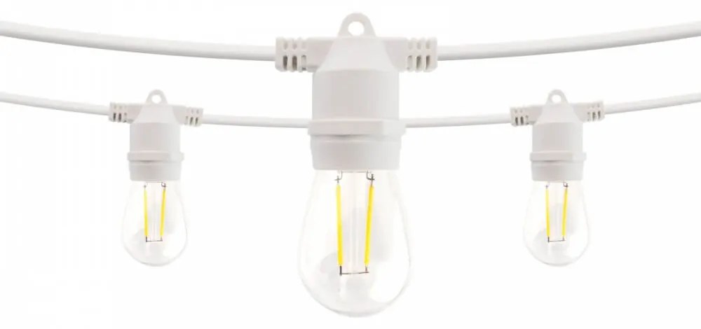 Catenaria da 10m IP65 con 10 Portalampada E27 Bianco Colore del corpo Bianco