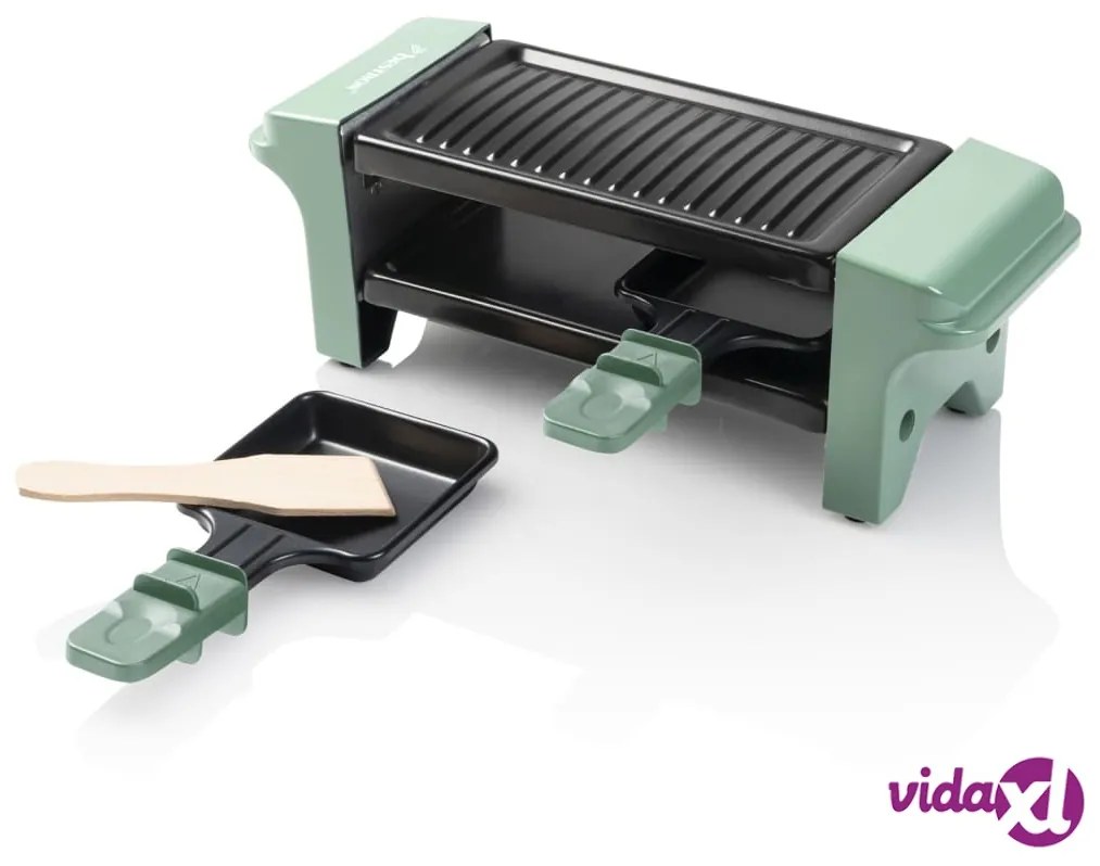 Bestron Piastra per Raclette AGR102G 350 W Nera e Verde