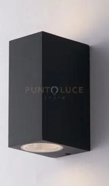 Applique biemissione qubo antracite 2 luci attacco gu10 ip54 6,7x9,...