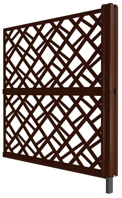 Grigliato in polipropilene marrone scuro Kit di 2 pannelli modulari marr. SCAT.D, L 107 x H 102 cm