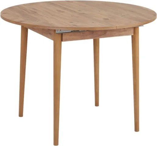 Tavolo Tondo Da Pranzo Allungabile 100-130 Cm Da Interno Viona Rovere