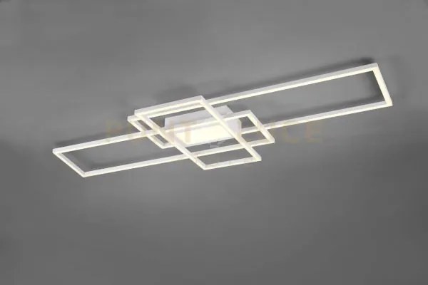 Plafoniera led irvine tre rettangoli luce centrale 620010431 bianca