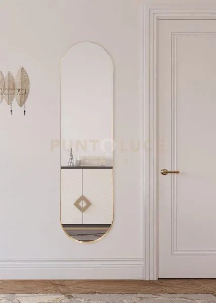 Britta specchio da parete con cornice sporgente con ganci x install...