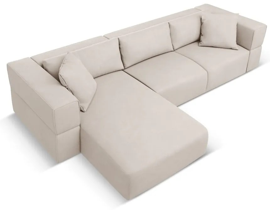 Divano angolare beige, angolo sinistro Esther - Milo Casa