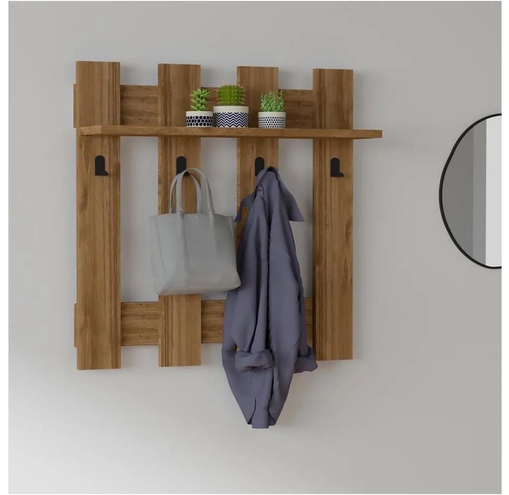 Appendiabiti da parete CARINA 70x70 cm marrone