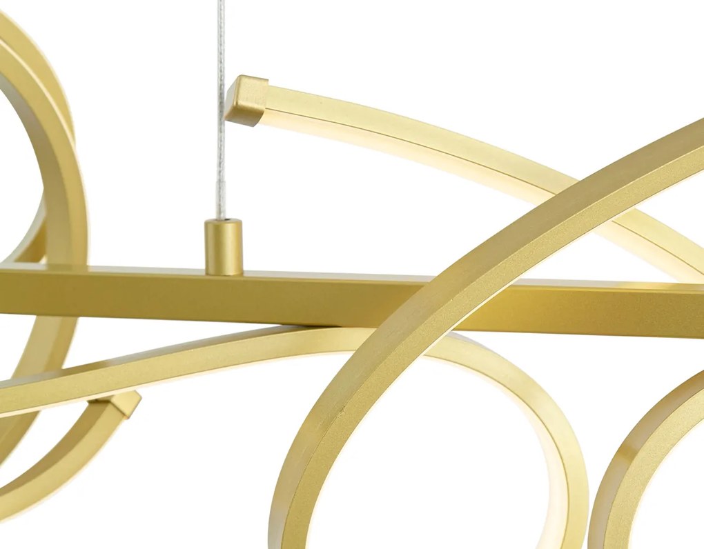 Lampada a sospensione di design oro rettangolare dimmerabile a 3 livelli - Krisscross