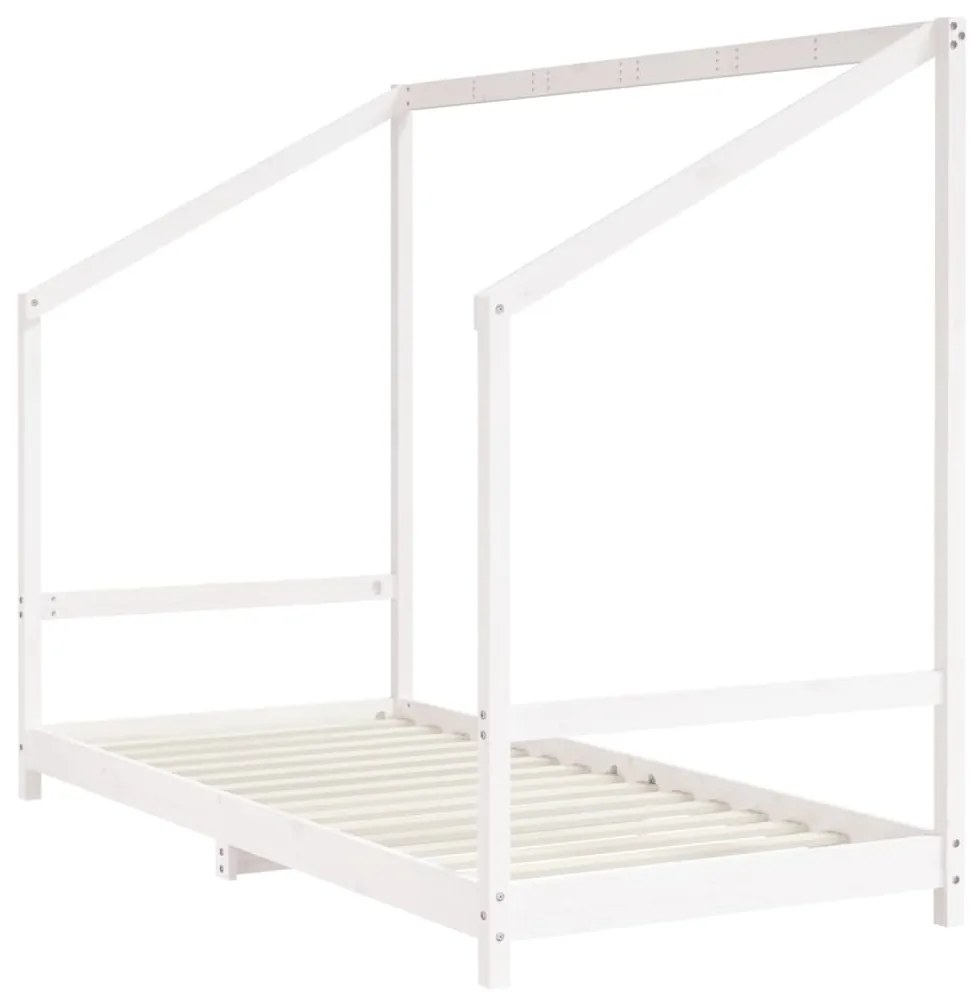 Giroletto per bambini bianco 90x190cm in legno massello di pino