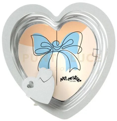 Porta foto romantico mon coeur bianco marmo in ferro 20x20cmh(13x13...
