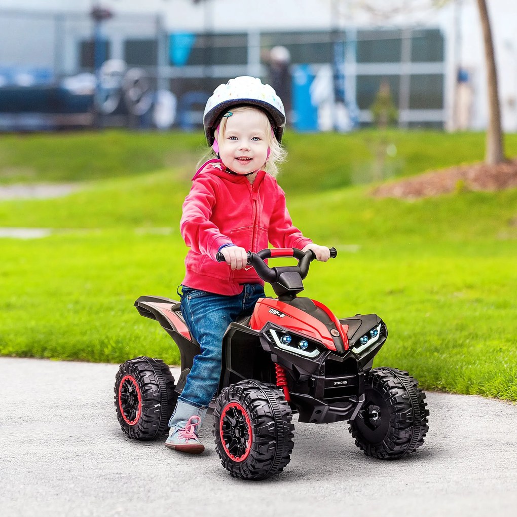 Mini Quad Elettrico per Bambini 12V Fari a LED Rosso...