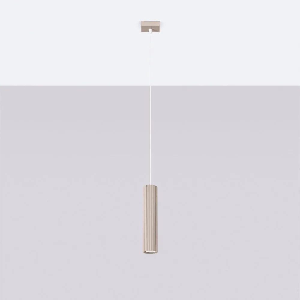 Lampadario grigio tortora in metallo Gleam – Sollux