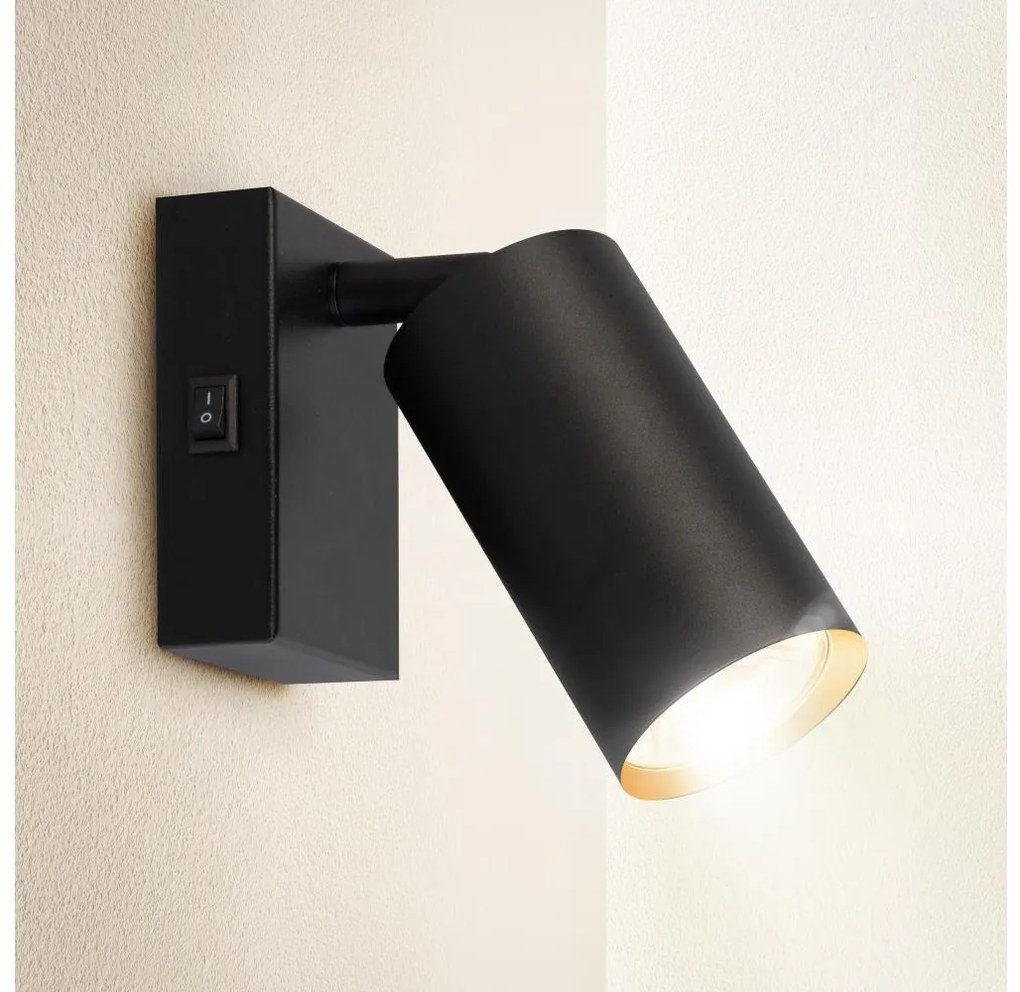 Brilagi - Faretto da parete SELE 1xGU10/30W/230V nero/oro