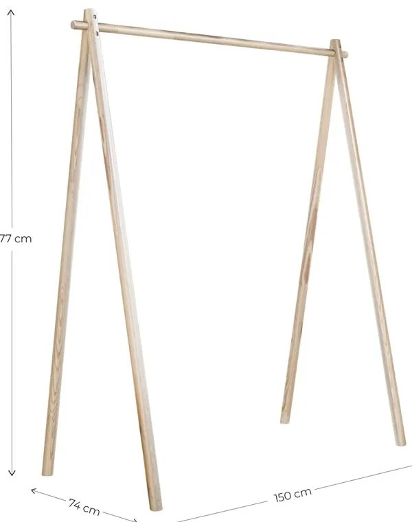 Appendiabiti in legno di pino marrone Hongi - Karup Design