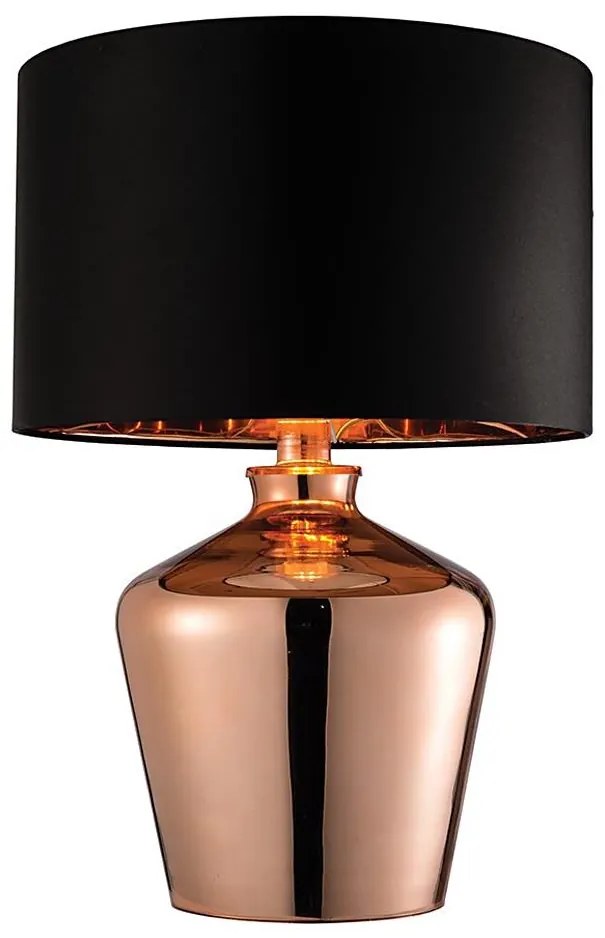 Endon 61149 - Lampada da tavolo WALDORF 1xE27/10W/230V rame/nero