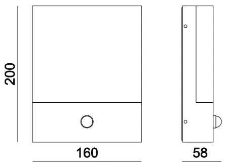 Top Lampada - LED Applique da esterno con sensore NOEL LED/10W/230V IP54