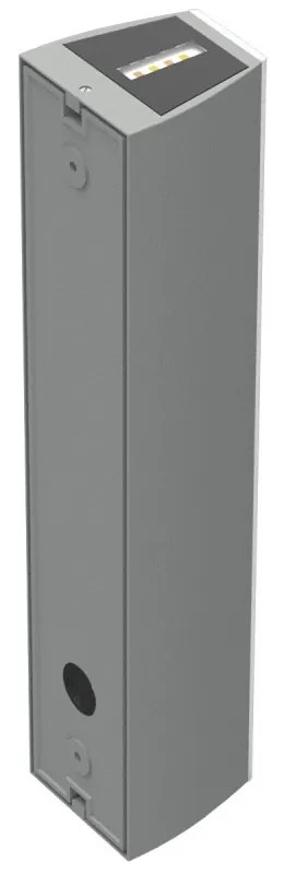 Applique Bidirezionale Grigia 12W CCT, IP65 da esterno - Serie FILO Colore Bianco Variabile CCT