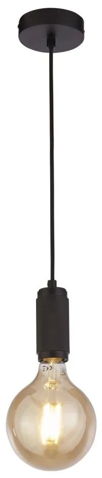 Searchlight 77651BK - Lampada a sospensione con cavo SUSPENSION 1xE27/60W/230V nero