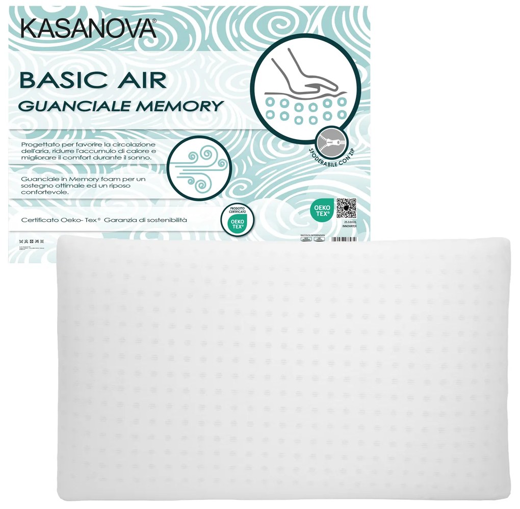 Cuscino guanciale memory forato Basic Air