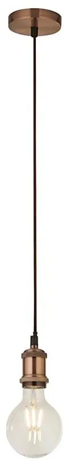 Searchlight 7461CU - Lampadario a sospensione con cavo di sospensione SOSPENSIONE 1xE27/60W/230V Finitura rame