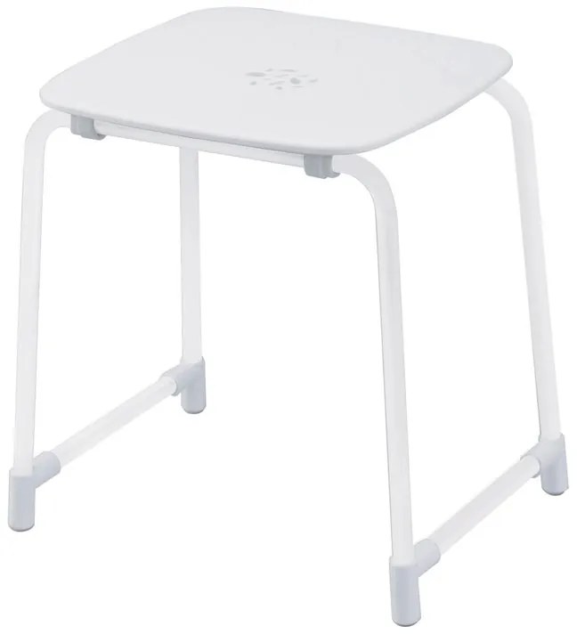 Sgabello Prima classe in alluminio bianco