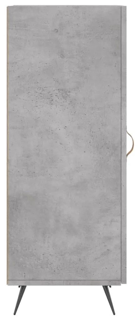 Credenza Grigio Cemento 34,5x34x90 cm in Legno Multistrato