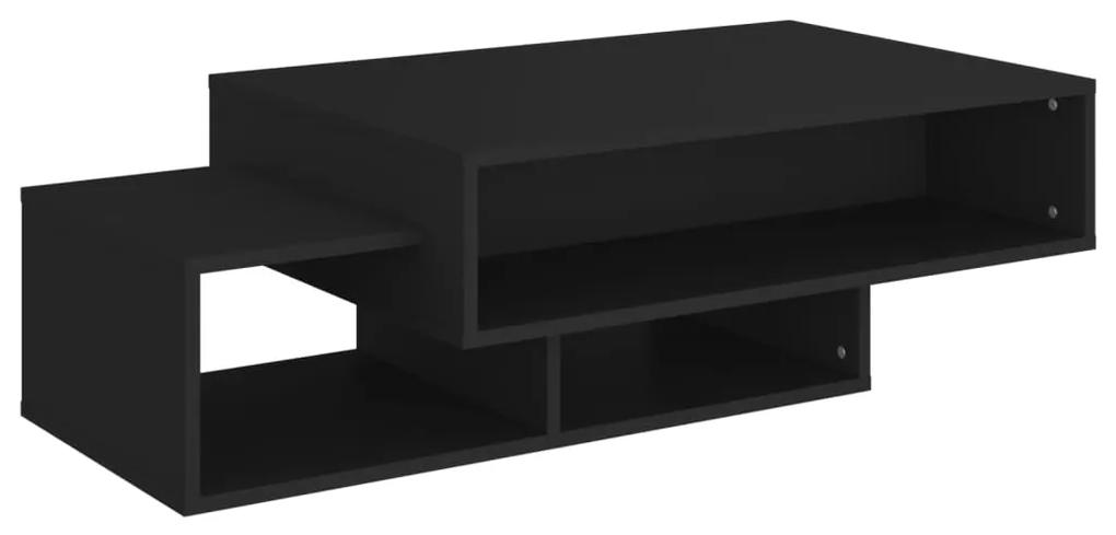 Tavolino da salotto nero 105x55x32 cm in truciolato