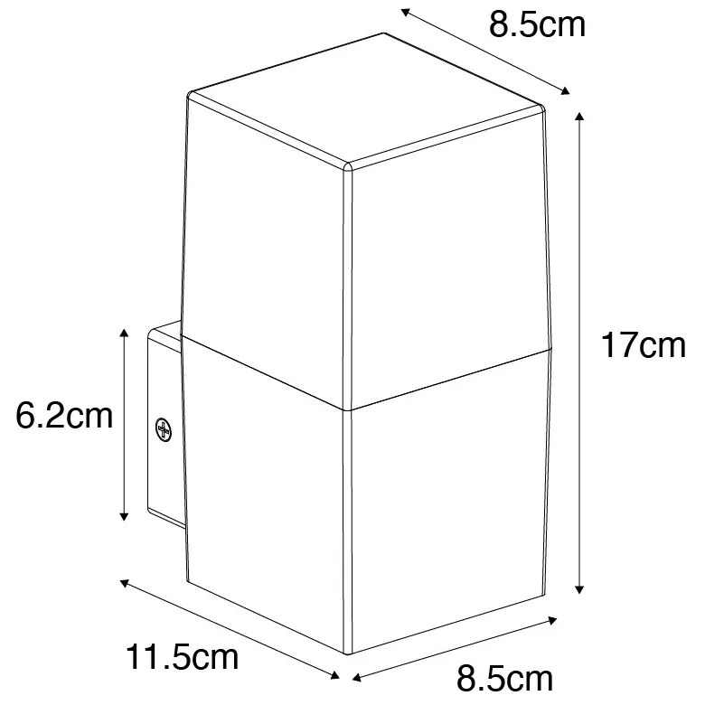 Lampada da parete per esterni con numero civico - Denmark