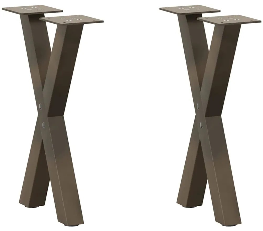 Gambe Tavolino Caffè A X 2 Pz Naturale 28x(42-43) Cm Acciaio /
